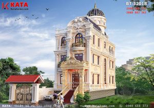 Kiến trúc Pháp tạo nên sự sang trọng và tinh xảo cho mẫu biệt thự lâu đài 3 tầng kiểu Pháp mặt tiền rộng 8m