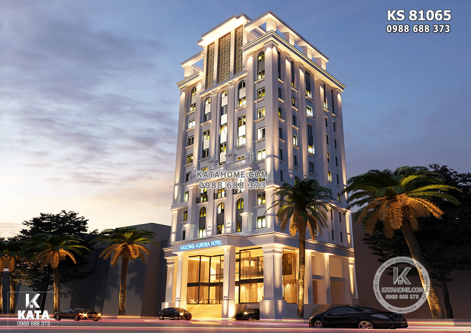 Thiết kế khách sạn 5 sao tân cổ điển Pháp – KS 81065