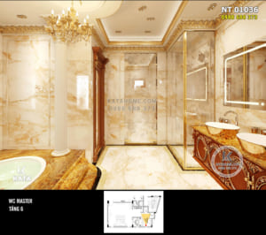 Hình ảnh: Không gian phòng WC được thiết kế mang đẳng cấp hoàng giariêng t
