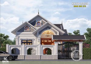 Không gian mặt tiền mẫu nhà đẹp cấp 4 mái Thái 150m2