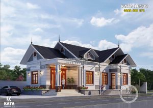 Mẫu biệt thự cấp 4 mái Thái 150m2 đẹp tại Huế - Mã số: KATA 16138