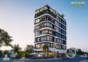 Không gian ngoại thất đẹp, hiện đại, sang trọng của mẫu thiết kế khách sạn 4 sao