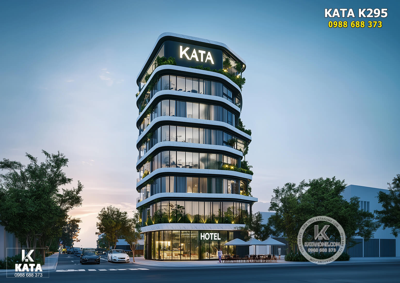 Top 4 + thiết kế khách sạn hiện đại 4 sao lô góc đẹp tại Hà Nội