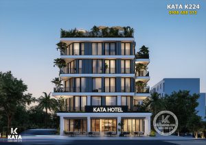 Không gian ngoại thất mẫu thiết kế khách sạn 5 tầng hiện đại đẹp