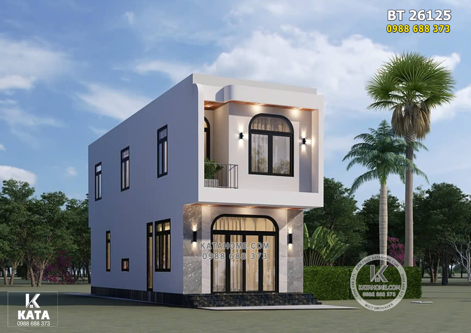 Mẫu nhà 2 tầng đẹp 800 triệu - Mã số: BT 26125