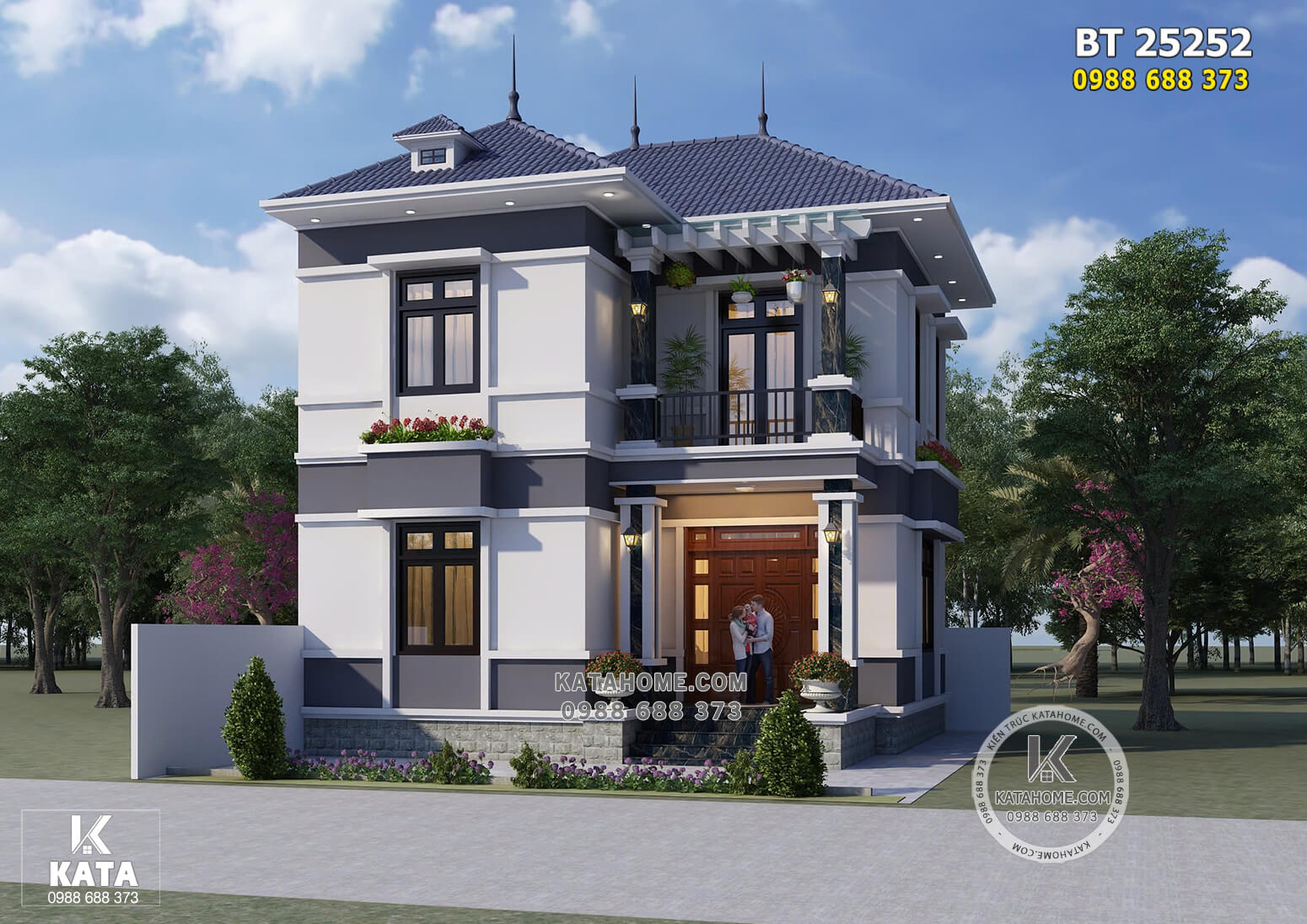 Mẫu nhà 2 tầng mái Nhật đẹp 800 triệu – Mã số: BT 25252