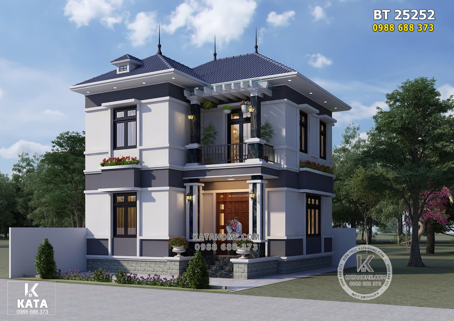 Mẫu nhà 2 tầng mái Nhật đẹp 800 triệu - Mã số: BT 25252