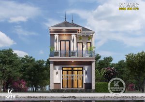 Không gian mặt tiền mẫu nhà mái Nhật mặt tiền 6m đẹp