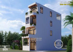 Một góc view đẹp mẫu nhà ống 4 tầng hiện đại đẹp