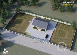 Toàn cảnh mẫu nhà 1 tầng 130m2 đơn giản 700 triệu