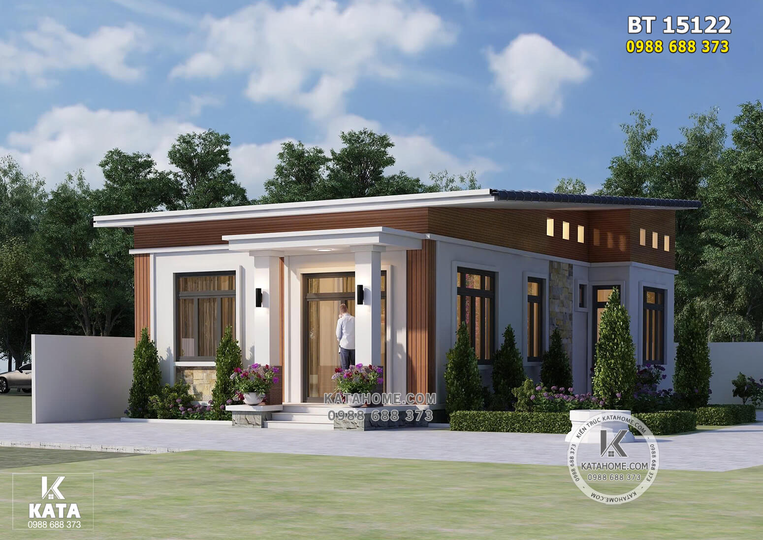 Nhà 1 tầng đơn giản 700 triệu 3 phòng ngủ đẹp – Mã số: BT 15122