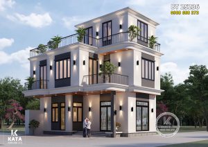 Không gian ngoại thất mẫu thiết kế 3 tầng hiện đại đẹp