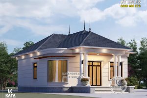 Một góc view đẹp mẫu thiết kế mái Nhật 1 tầng 120m2